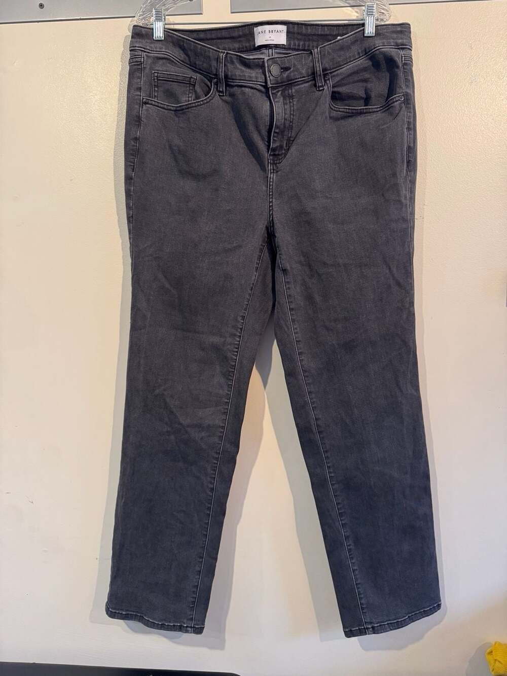 Lane Bryant Faded Black Straight Leg Jeans Size 16